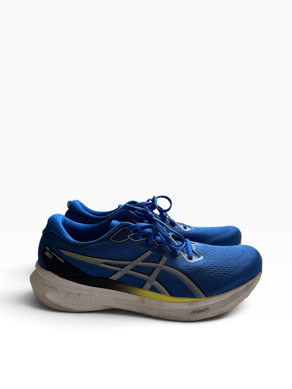 Asics Men's Royal Blue Running Shoes with Yellow Accent